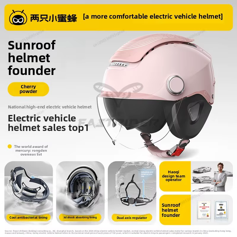 BIBEE 2.0 casque de moto électrique été respirant Jet Scooter demi-casques hommes femmes double lentilles