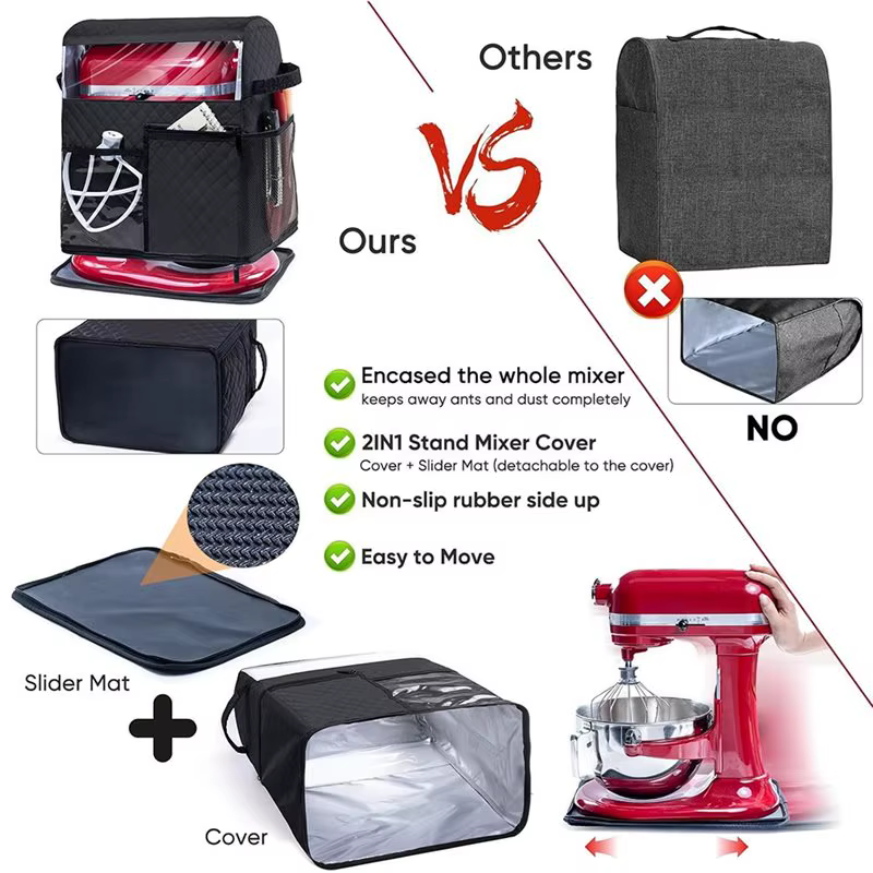 HOT SALE - Housse de protection pour batteur sur socle KitchenAid - Sac de rangement pour accessoires et pièces détachées avec p