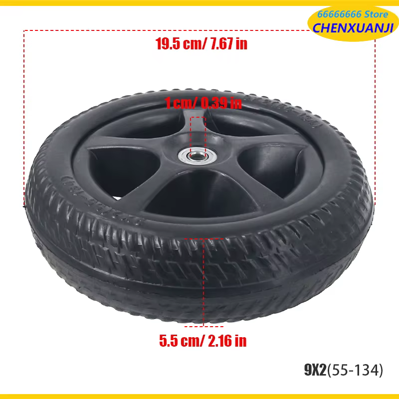 Ensemble de roue arrière pour trottinette électrique 9X2 55-134