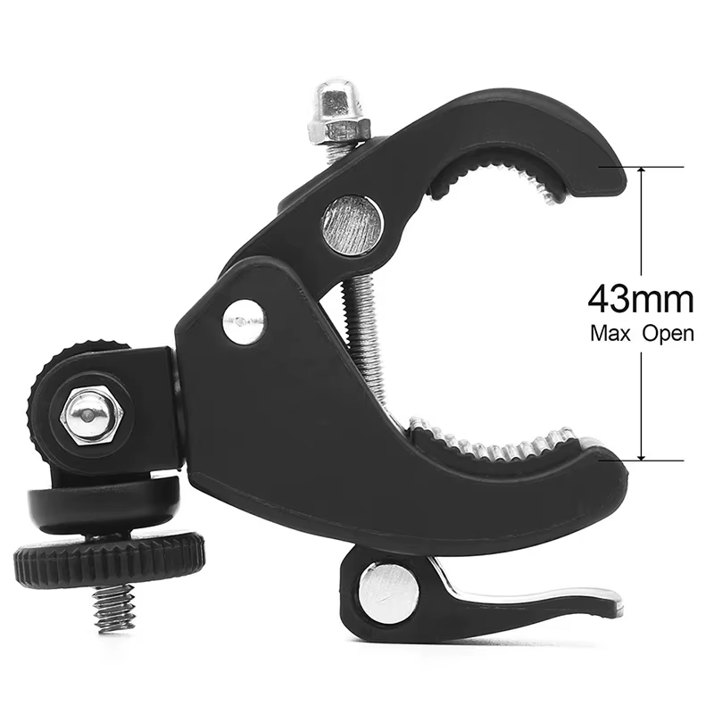 Universel 360 degrés rotatif 1/4 caméra DV vélo guidon pince support trépied montage vis