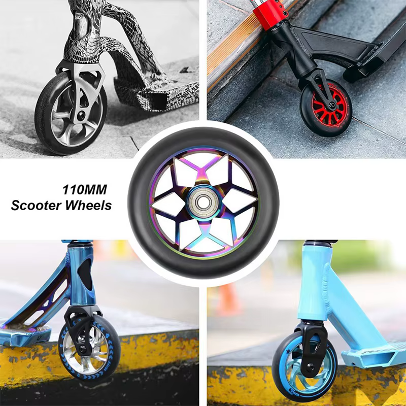 Roues de Scooter colorées avec roulements