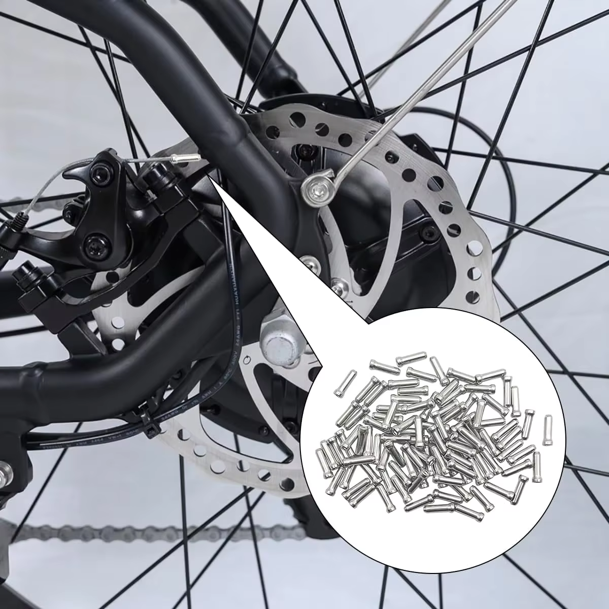 Embouts de câble de frein et de dérailleur en aluminium pour vélo