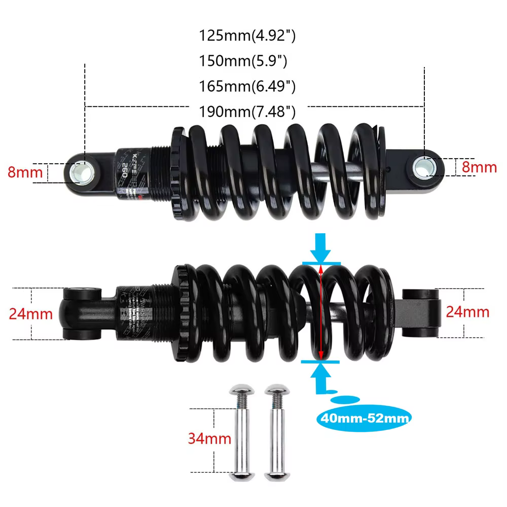 Ressort Hélicoïdal de Suspension de Vélo