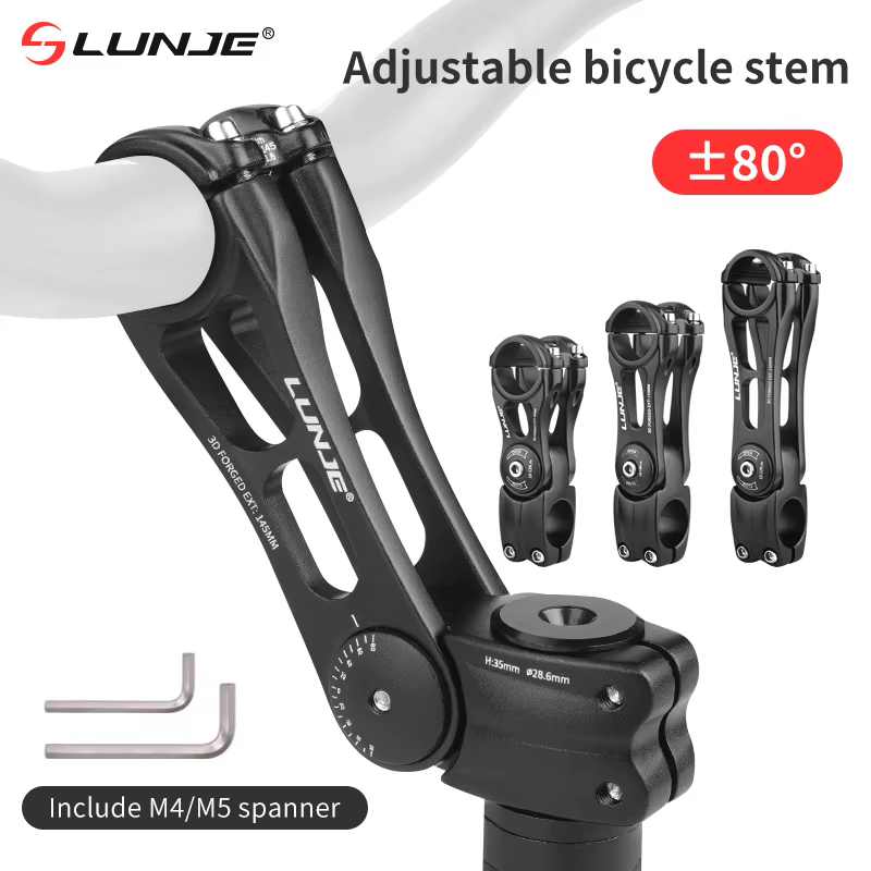 Tige réglable tige de guidon vtt 25.4 31.8mm vélo puissance route VTT Table vélo pont tige 90-145MM pièces de vélo