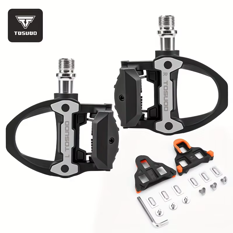 TOSUOD 2 paires de pédales de vélo à verrouillage pour vélos de course