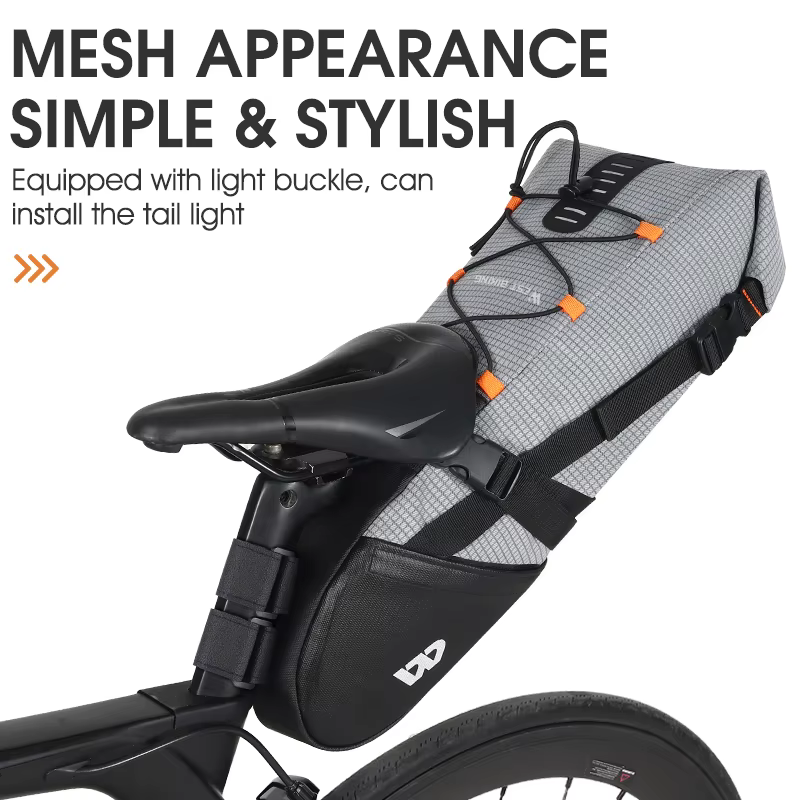WEST BIKING – sac de selle de vélo pliable sous le siège, 10l, 100% étanche, pour outils, sacoche arrière pour vtt, cyclisme sur route