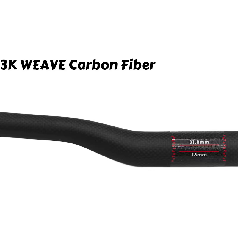 Guidon de vélo de montagne en carbone 3k en forme d'hirondelle