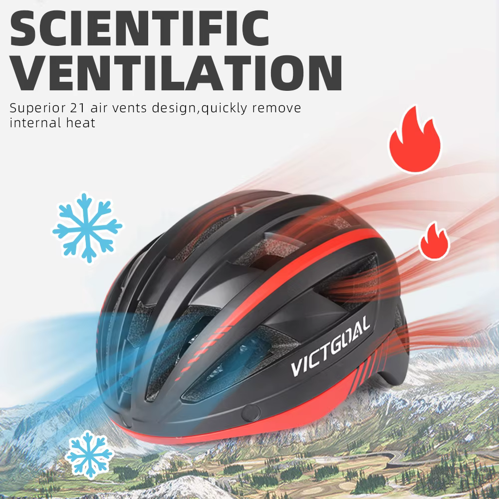 Casque de vélo avec feu arrière LED et pare-soleil pour homme et femme