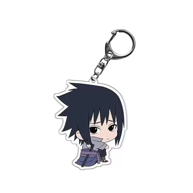 Porte-clés en acrylique mignon de dessin animé Naruto chibi, personnalisé, accessoire de sac à dos pour étudiant, marchandise d'anime en gros