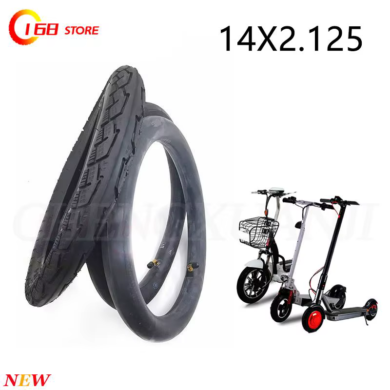 Pneu de roue de 14 pouces 14 x 2.125 / 54-254 avec chambre à air compatible avec de nombreux scooters à essence