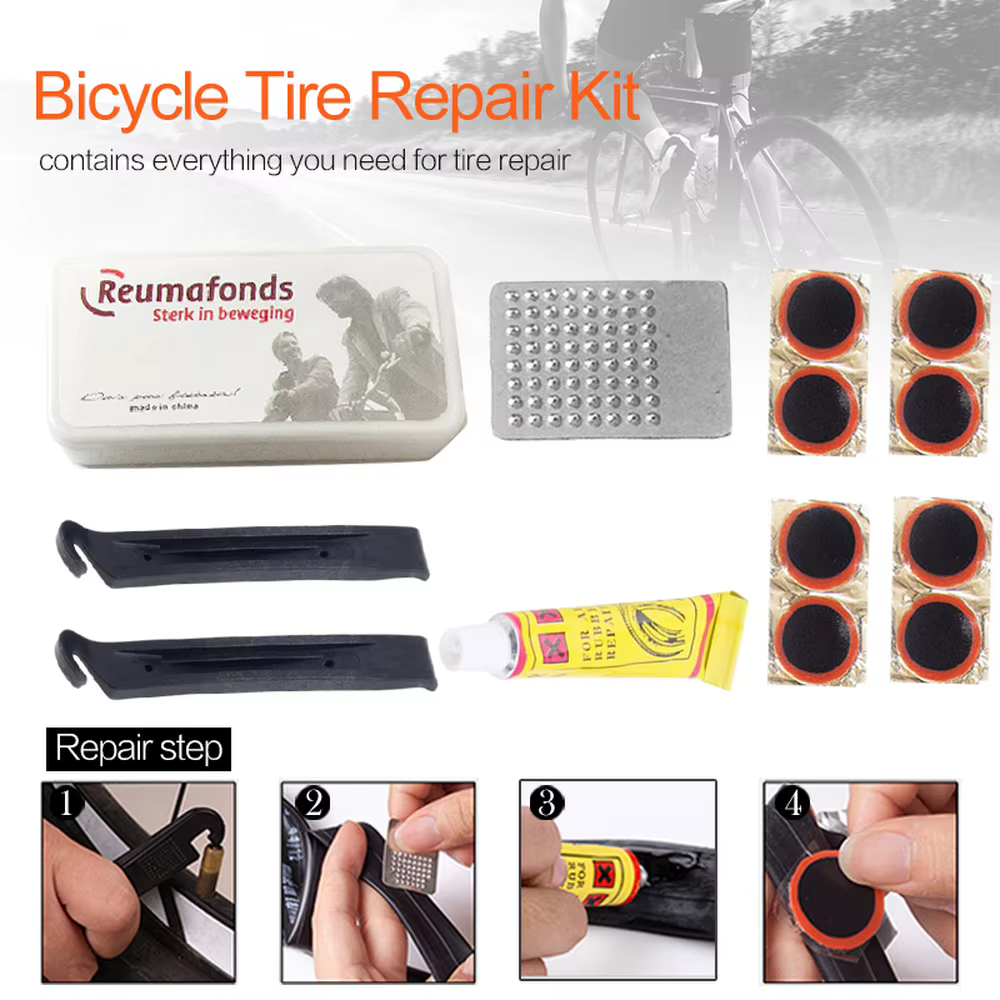 Kit de réparation de pneus crevés pour vélo