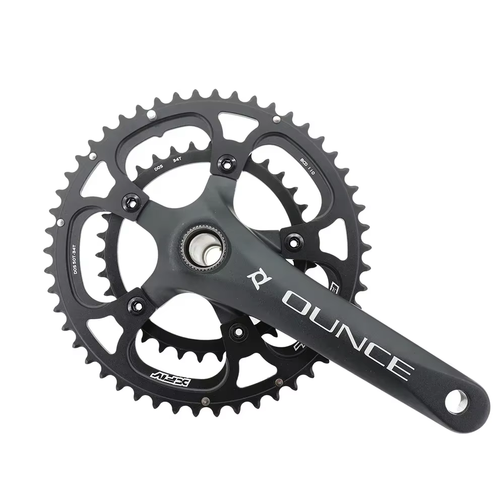 Plateau de pédalier double ovale/rond Snail 110BCD 2x pour vélo de route 50/34 52/36 53/39 54/40 compatible Shimano et SRAM 8 9 10 11 12 vitesses