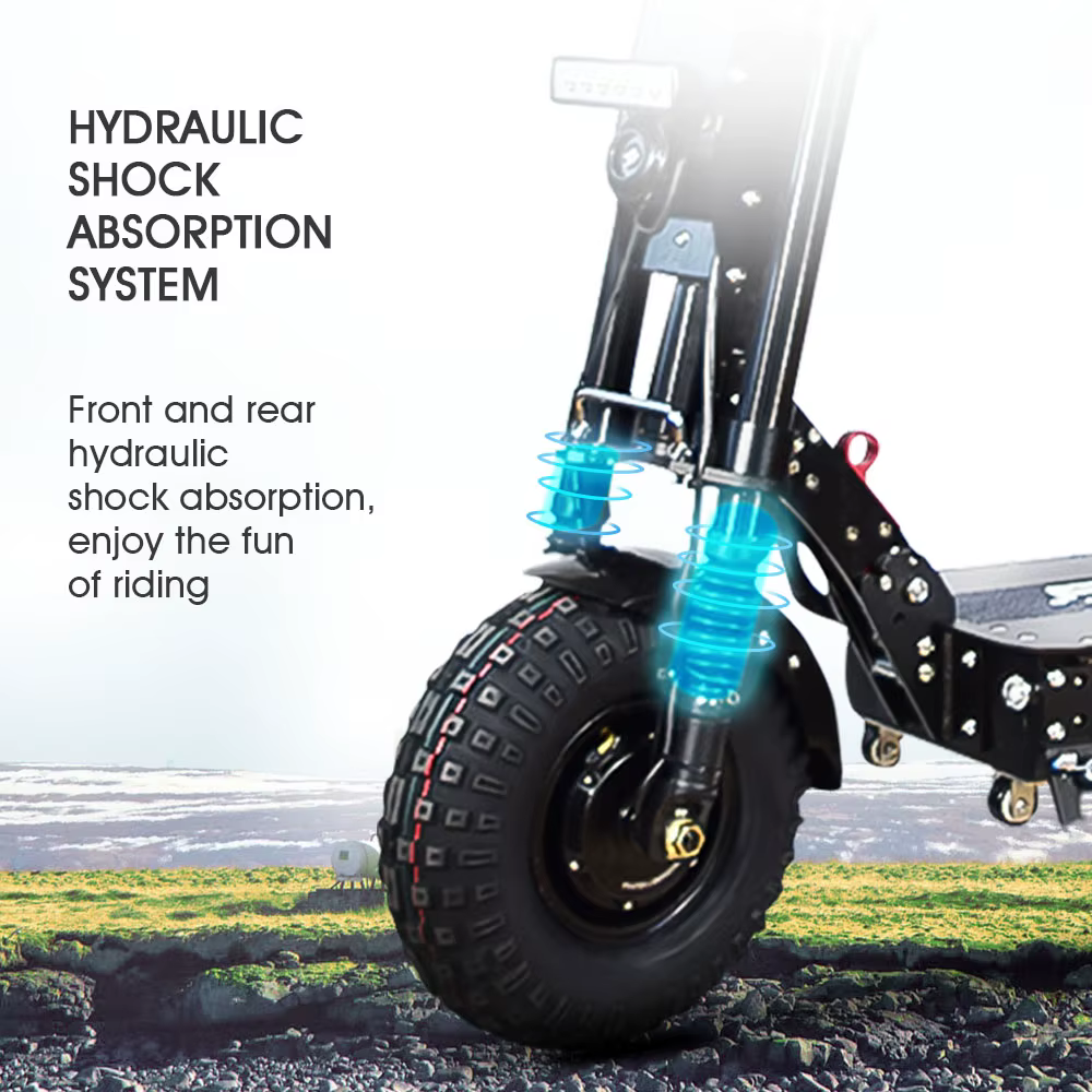 FLJ K14 14 pouces 8000W 60V gros roues skateboard scooter électrique avec poignée courte vitesse rapide 58MPH