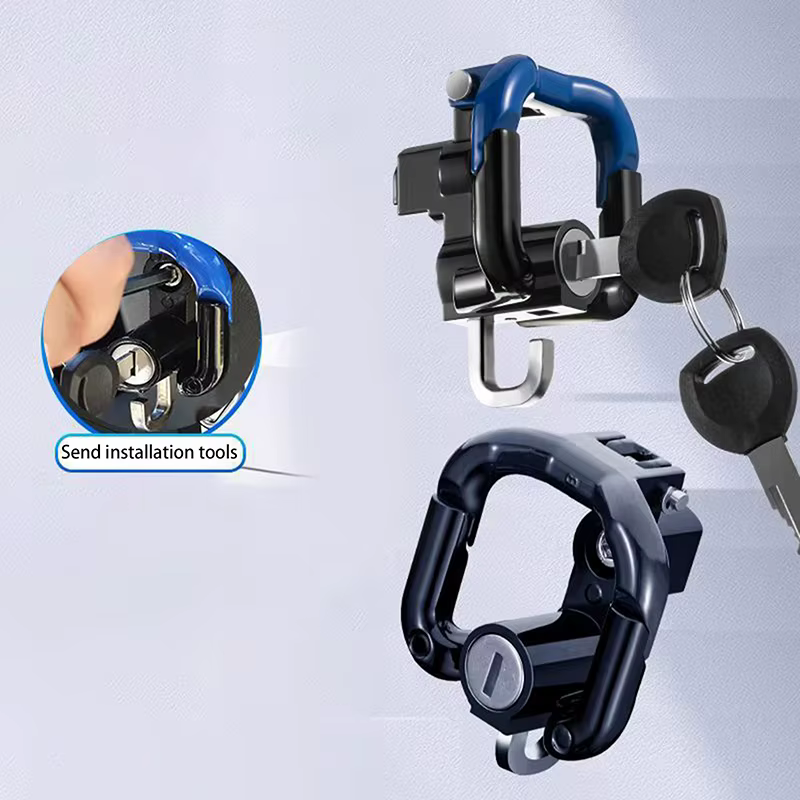 Verrou de sécurité antivol pour casque de vélo avec clés ; Verrouillage