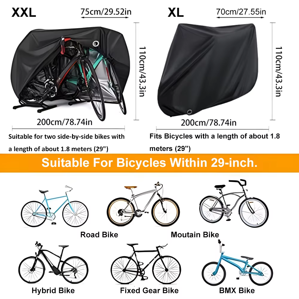 Housse de pluie imperméable pour vélo