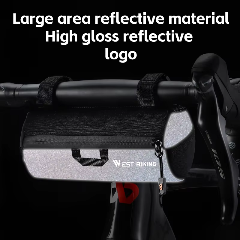 WEST BIKING-Sac de guidon de vélo portable avec bande élastique