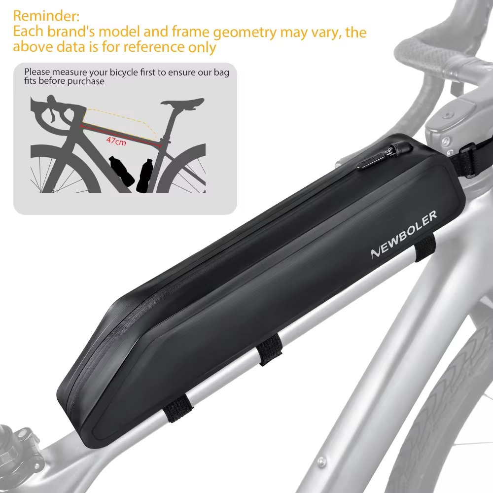 NEWBOLER 2L sac de vélo cadre Portable Tube avant sac de cyclisme vtt route
