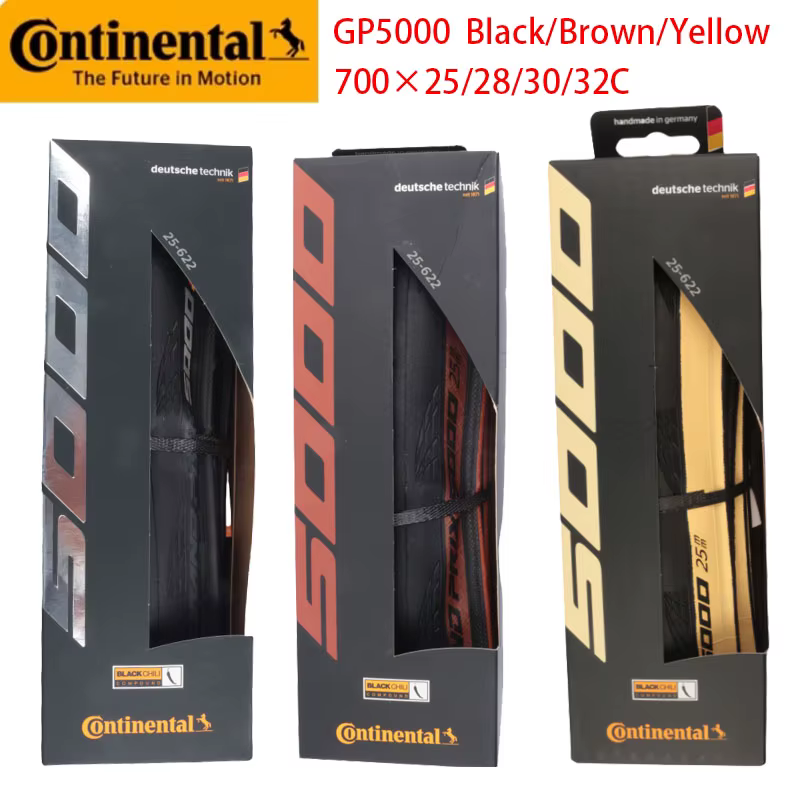 Continental Grand Prix 5000 GP5000 pneu de vélo de route 700x25C/28C/30C/32C noir/marron/jaune avec boîte
