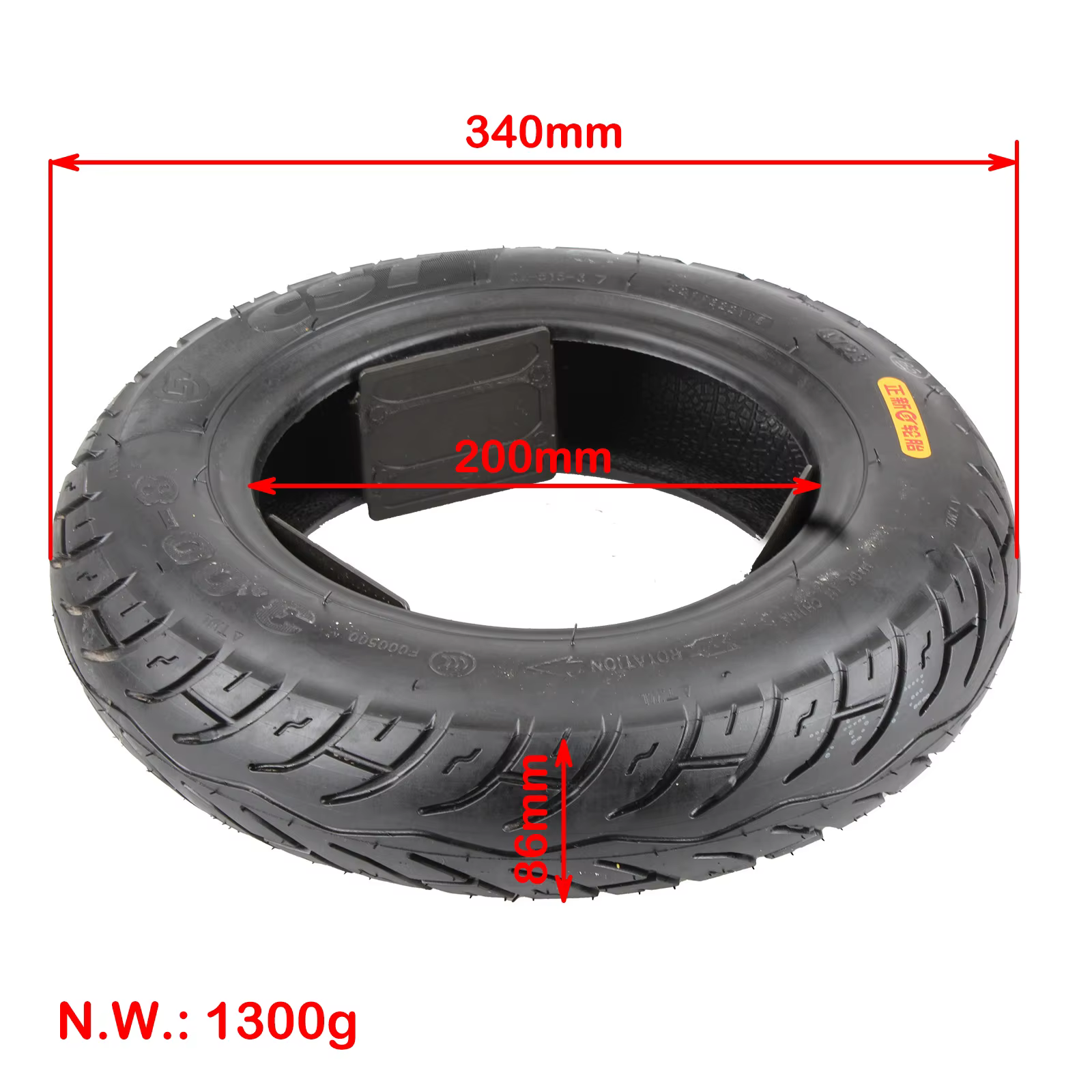 Pneu tubeless CST 3.00-8 pour scooters à essence et électriques
