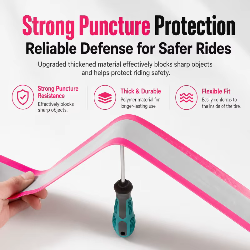 Bande de protection anti-crevaison en TPU pour pneus de vélo VTT