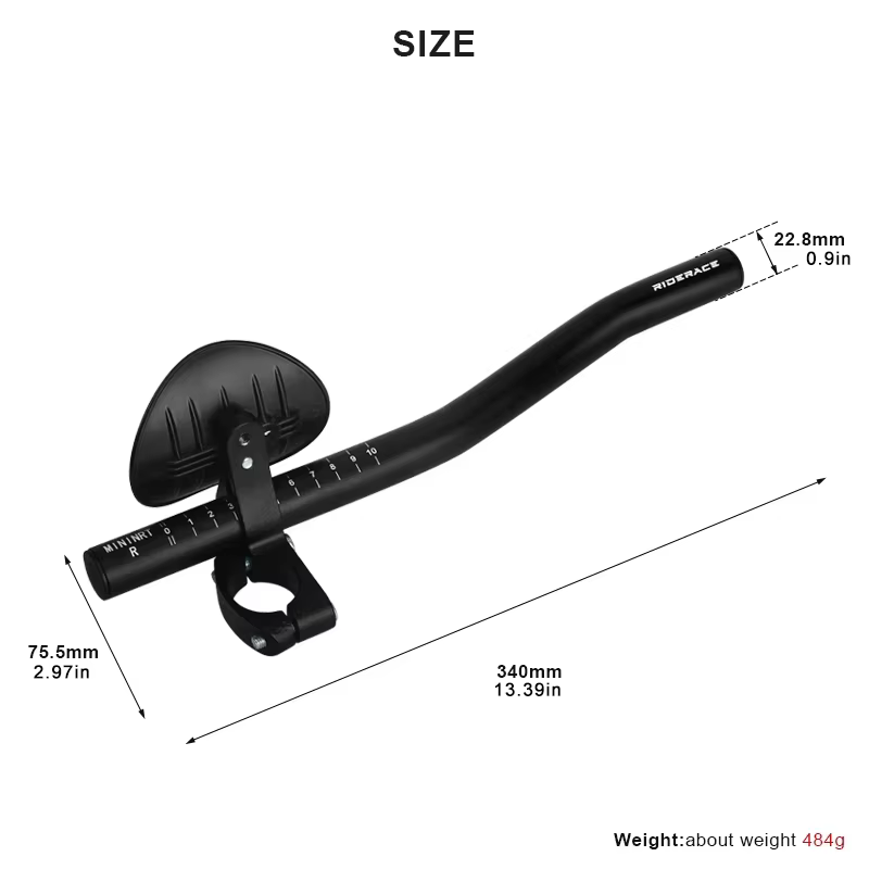 Guidon de vélo TT en alliage d'aluminium