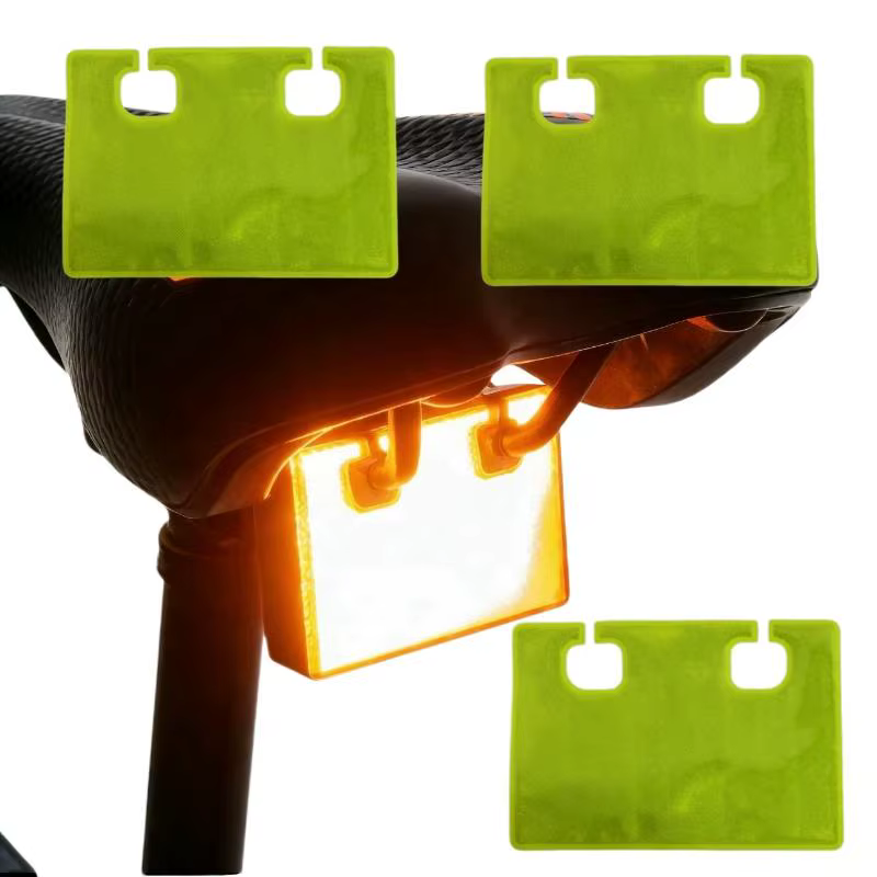 Accessoire de sécurité pour la conduite de vélo de nuit, 5 pièces, pendentif d'avertissement réfléchissant rectangulaire haute visibilité pour siège de vélo