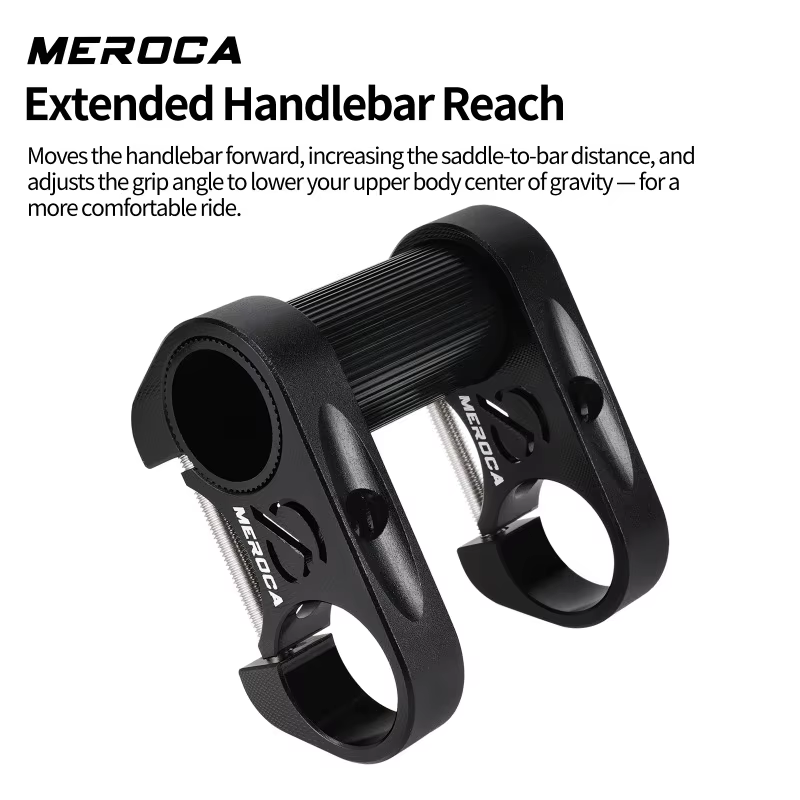 Tige de guidon de vélo MEROCA 25.4 pour vélo pliant Brompton DAHON 412 SP8, double tige à montage direct, rehausseur de guidon réglable