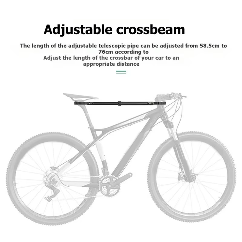 【TRAVEL ESSENTIAL】CXWXC Porte-vélo réglable avec barre transversale, adaptateur de tube supérieur pour vélos électriques, vélos de montagne à suspension intégrale