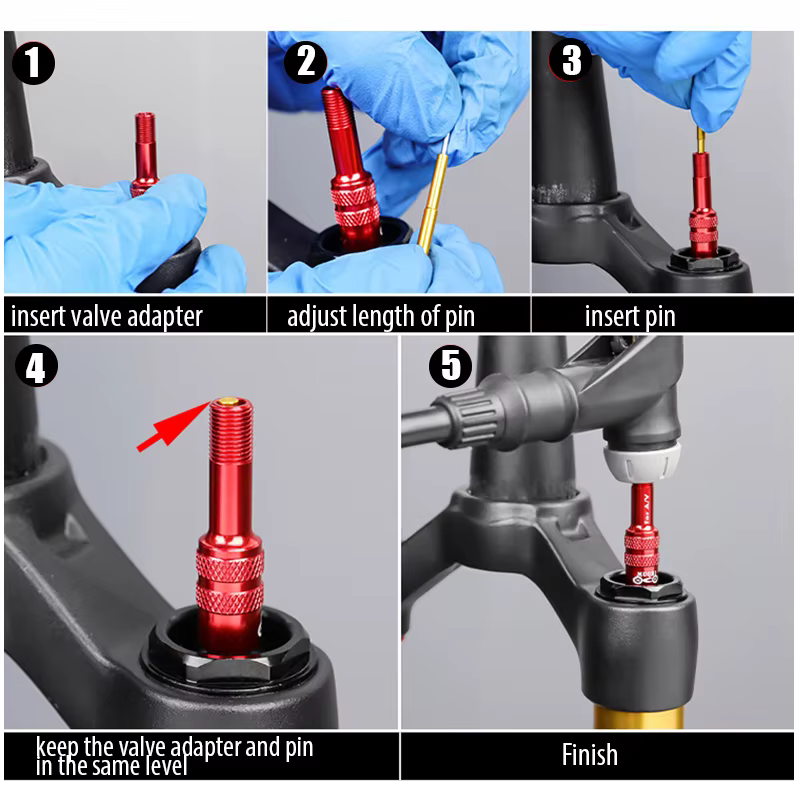 Adaptateur de Valve de fourche avant d'air de vélo