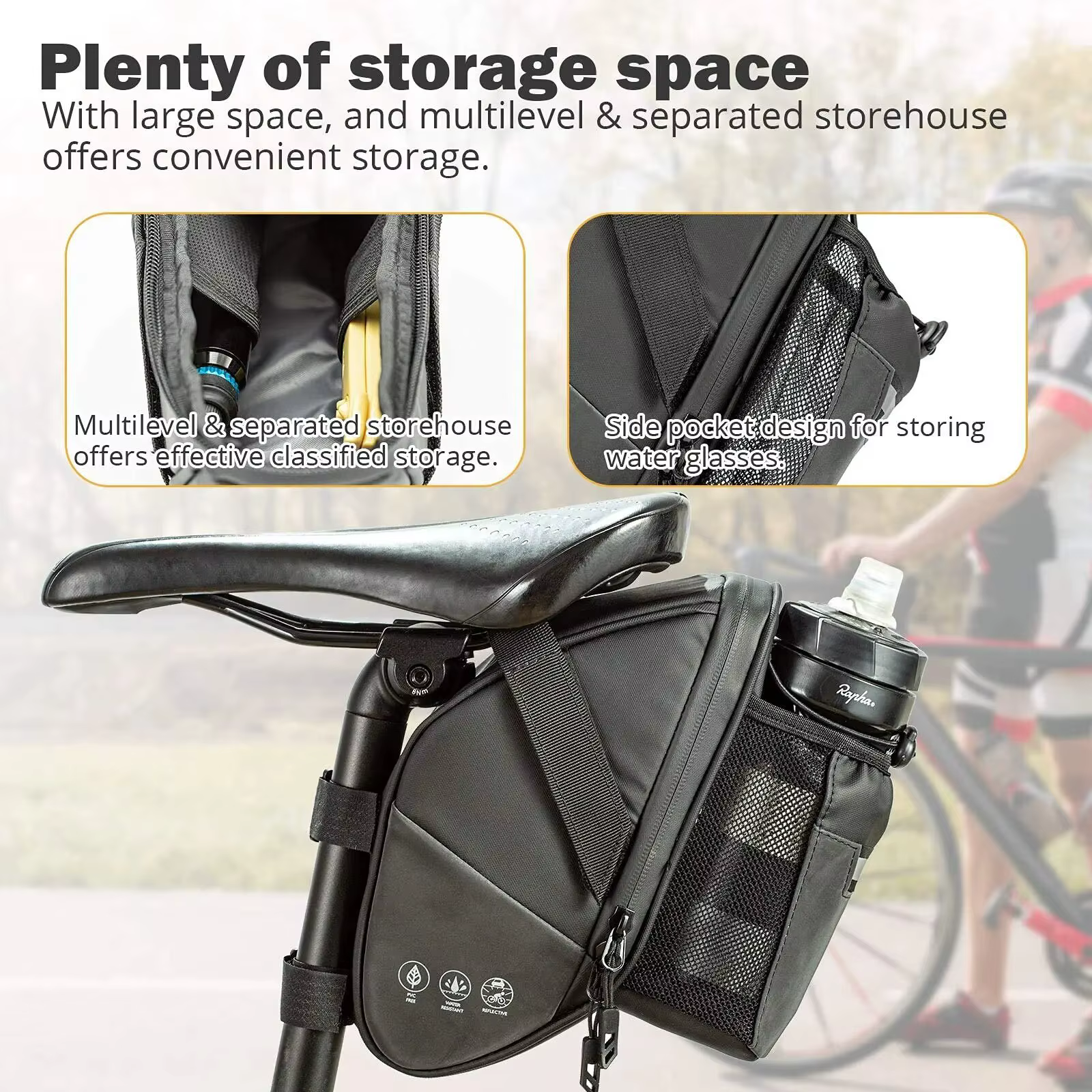 Sac de selle de vélo étanche