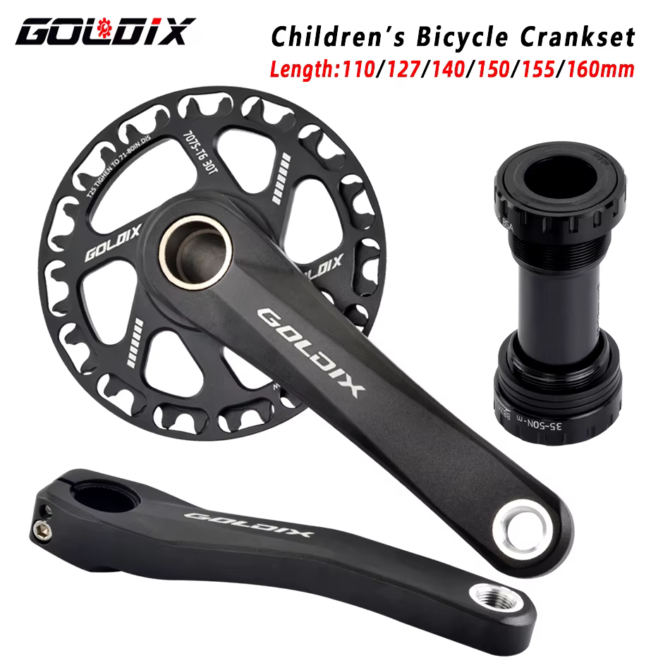 GOLDIX enfants vélo pédalier 110mm/127mm/140mm/150mm/155mm/160mm manivelle vtt enfant