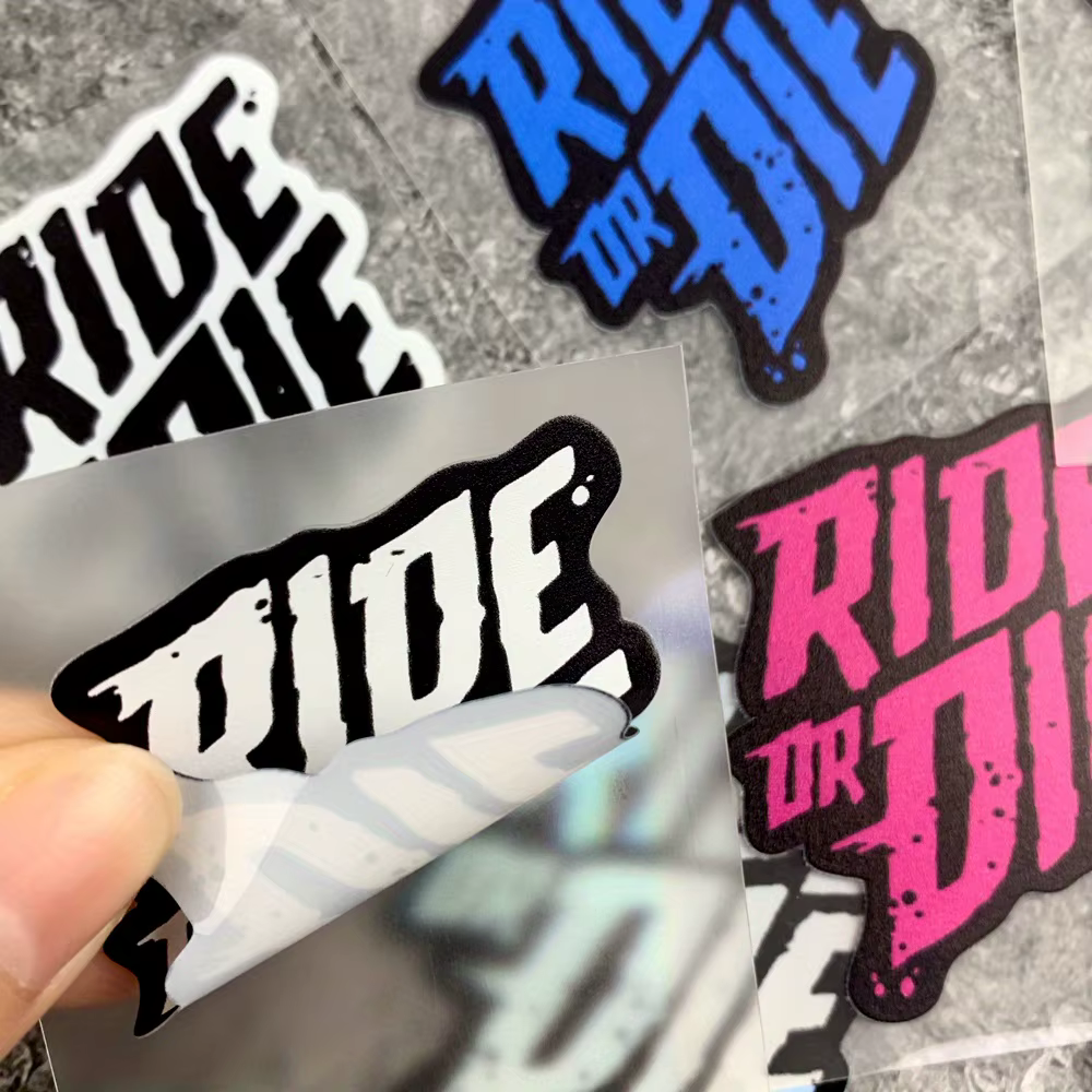 Autocollant de vélo 2 RIDE OR DIE pour tube de direction