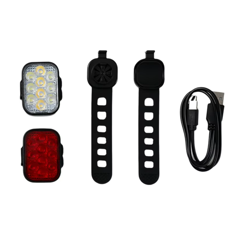 Ensemble d'éclairage de vélo avant et arrière USB charge casque de montagne phare
