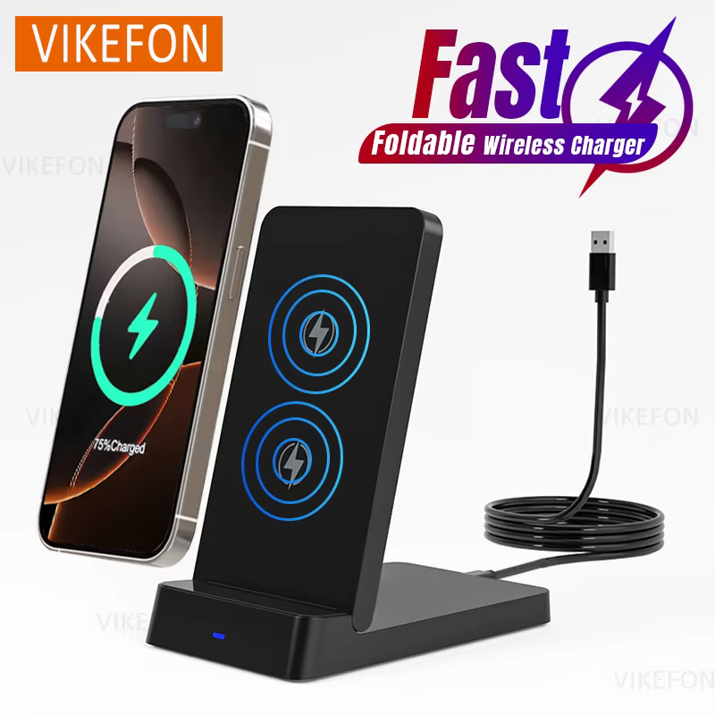 Support de chargeur sans fil pliable pour téléphone