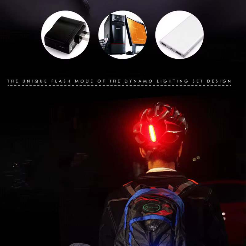 Lampe LED aste USB pour vélo de route et de montagne