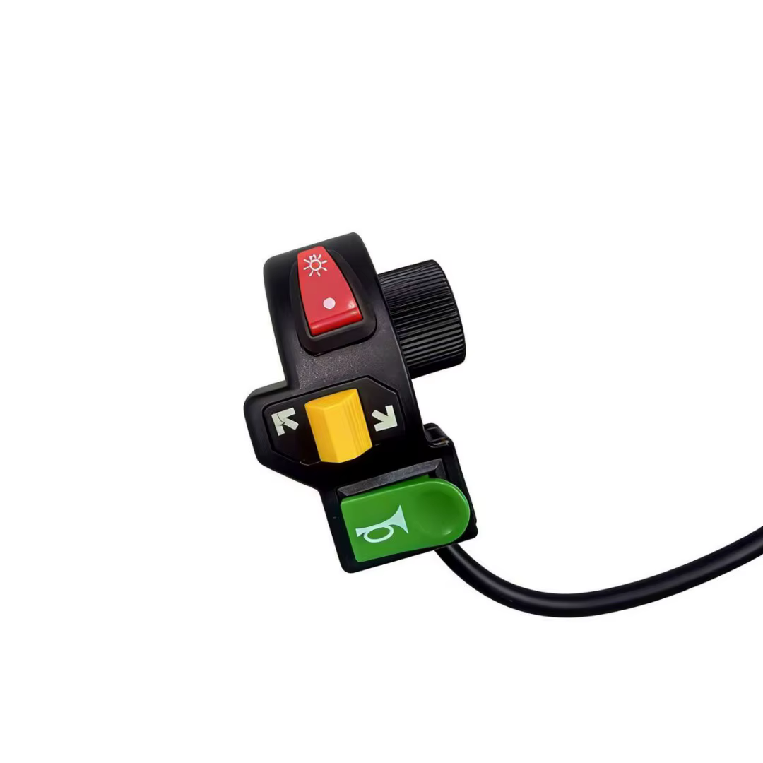 Interrupteur de guidon 3-en-1 pour moto/vélo électrique – Lumière