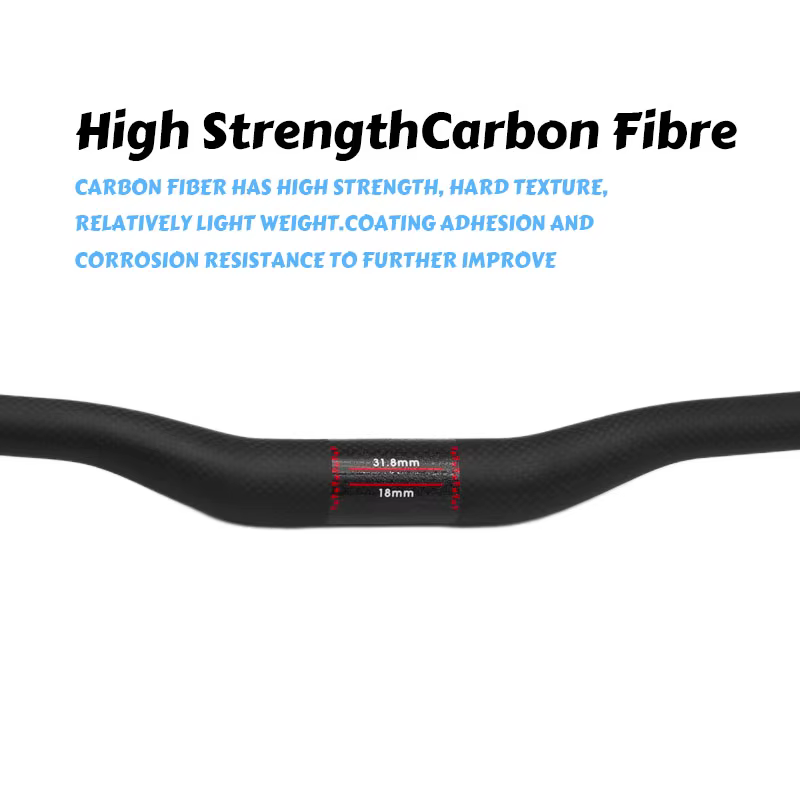 Guidon de vélo de montagne en carbone 3k en forme d'hirondelle
