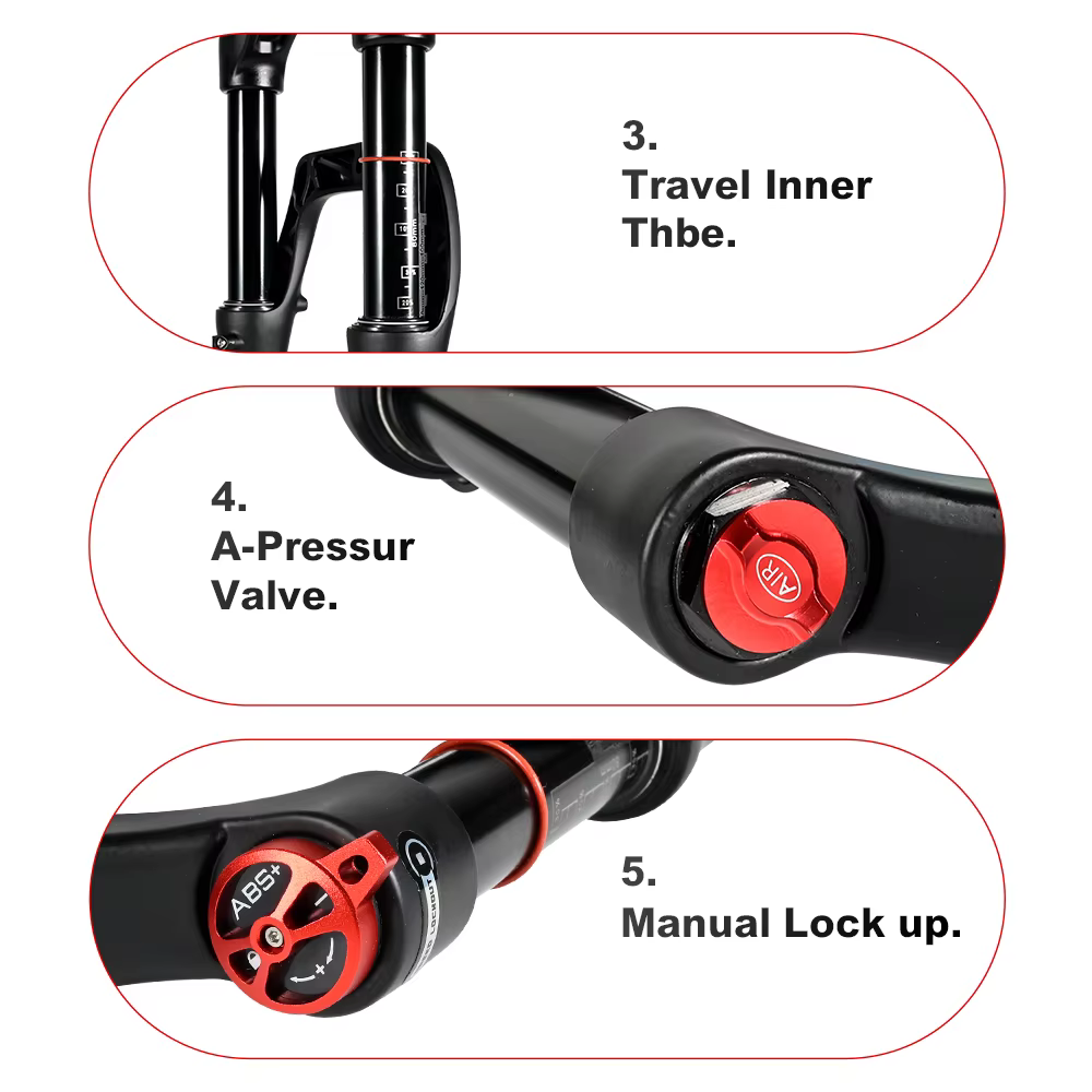 Nanlio – fourche de Suspension Fat Bike 20/26 pouces