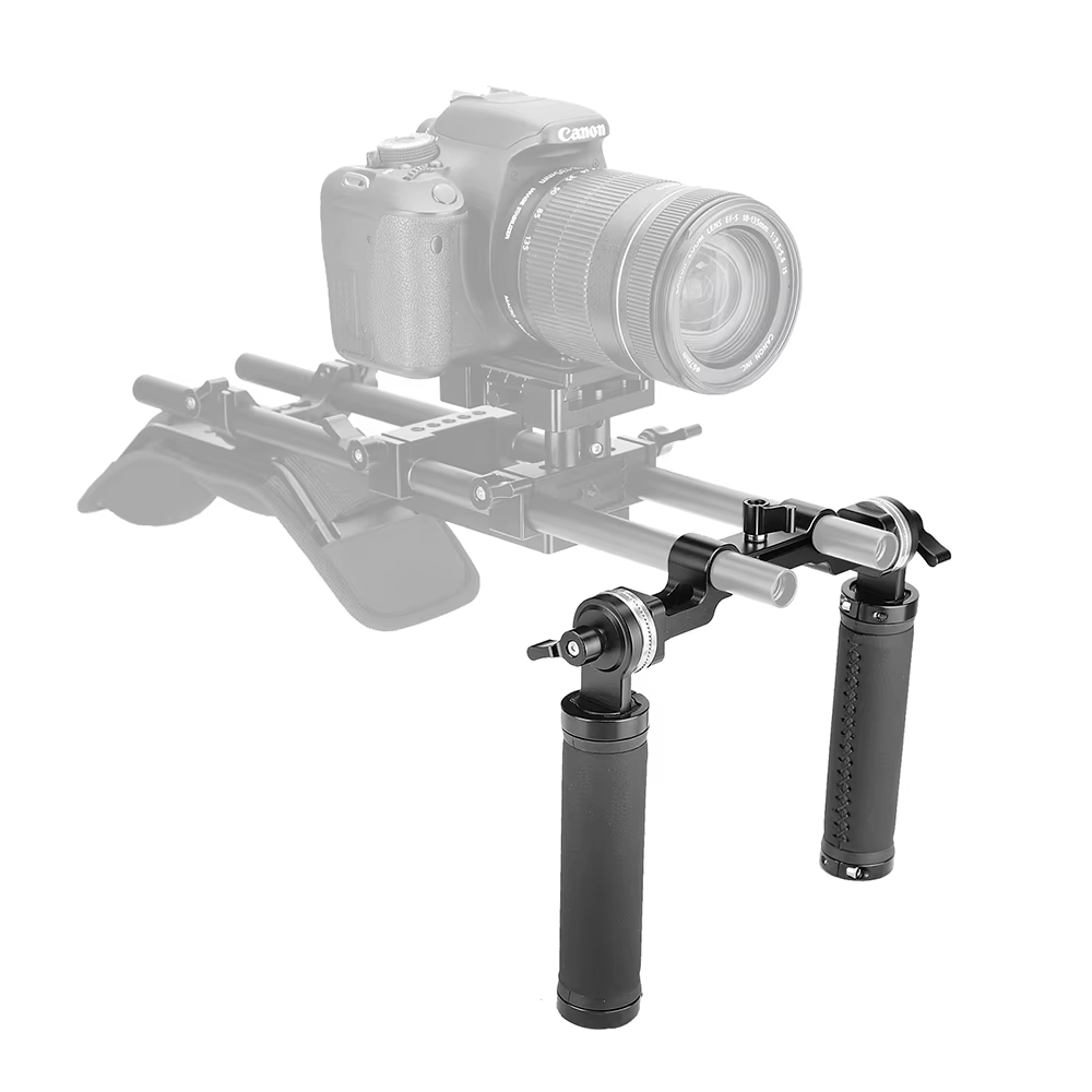 SZRIG ARRI – poignées à Rosette, poignée portative en caoutchouc et aluminium avec double Railblock de 15mm pour appareil photo DLSR, plate-forme de montage sur épaule