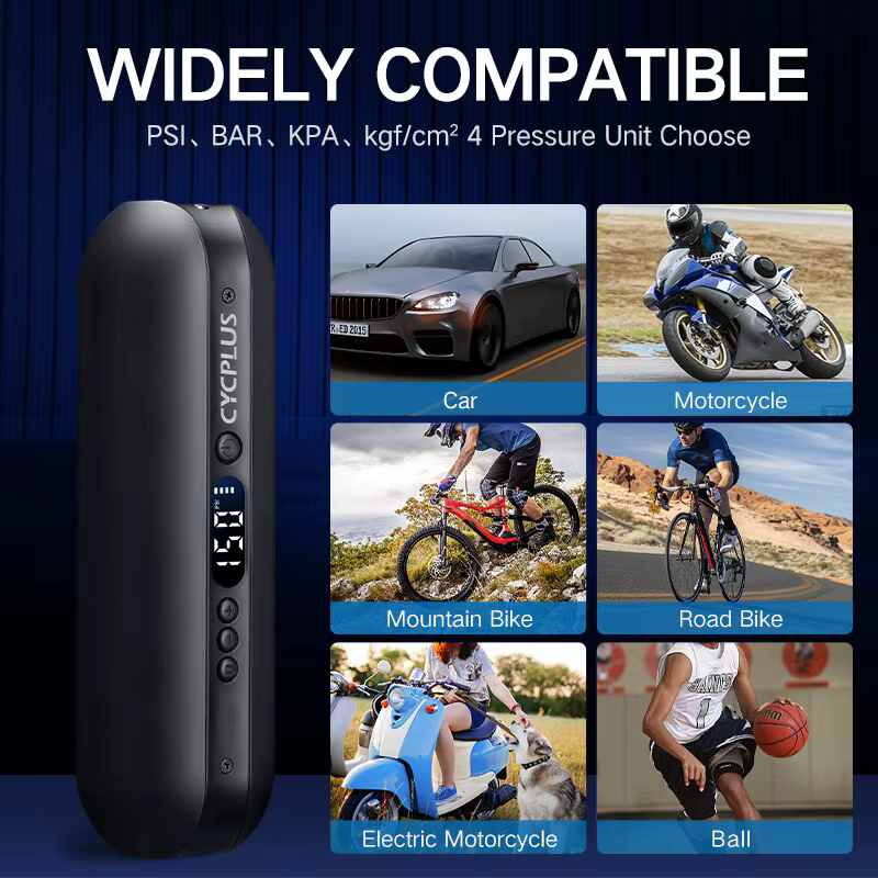 CYCPLUS A2 compresseur d'air pompe à vélo sans fil pour pneu de voiture haute pression 150psi Portable gonfleur