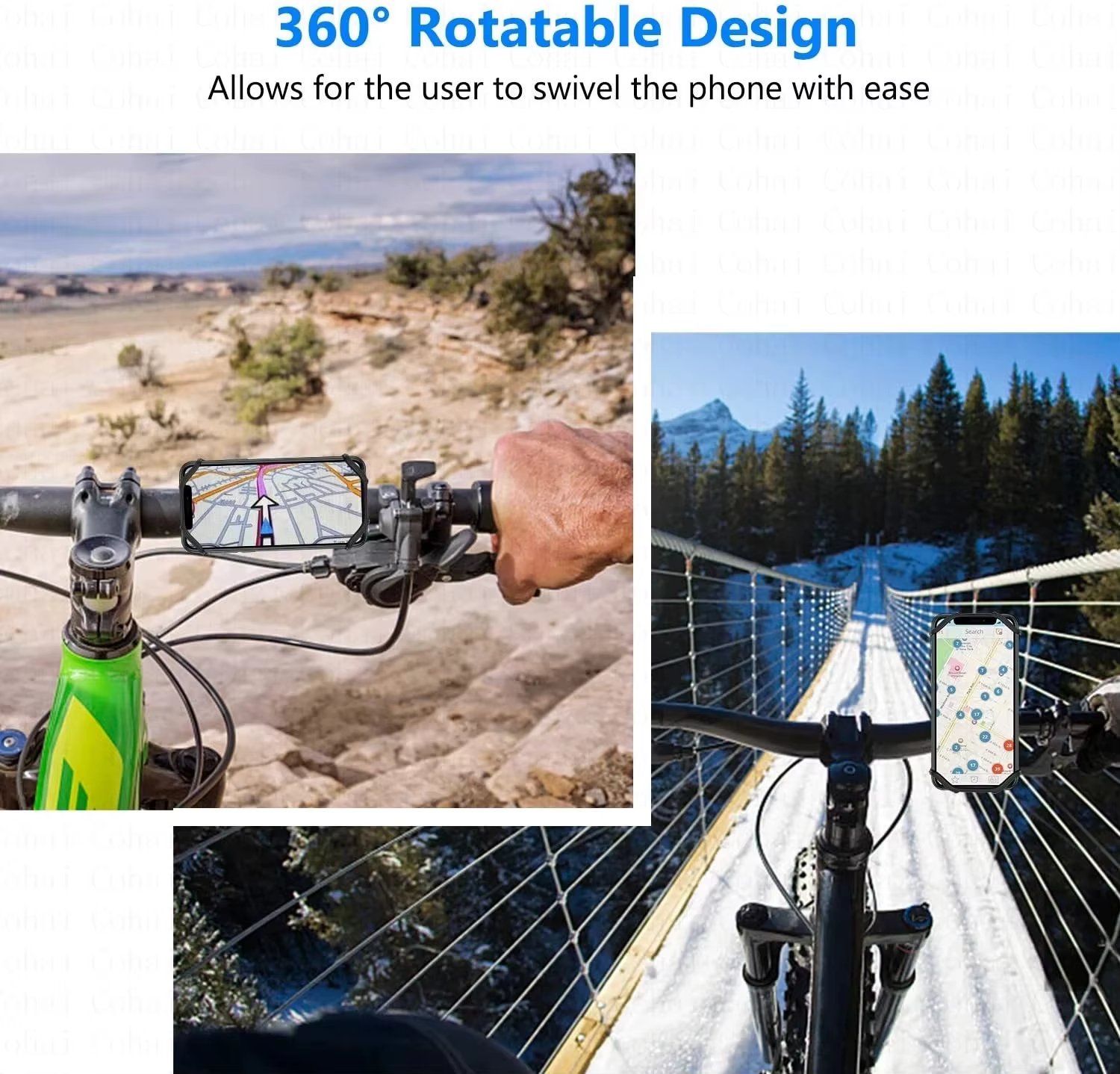 Support de téléphone de vélo universel en Silicone