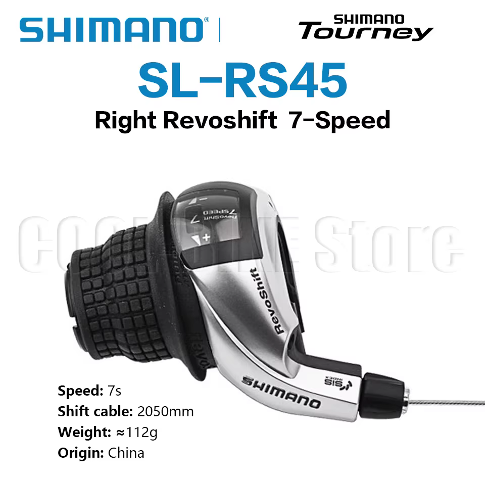 Levier de changement de vitesse Shimano Tourney RS45 Revoshift pour vélo