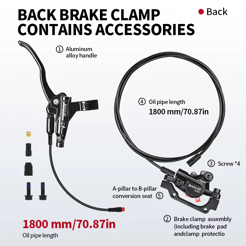 Freins hydrauliques BUCKLOS pour vélos électriques