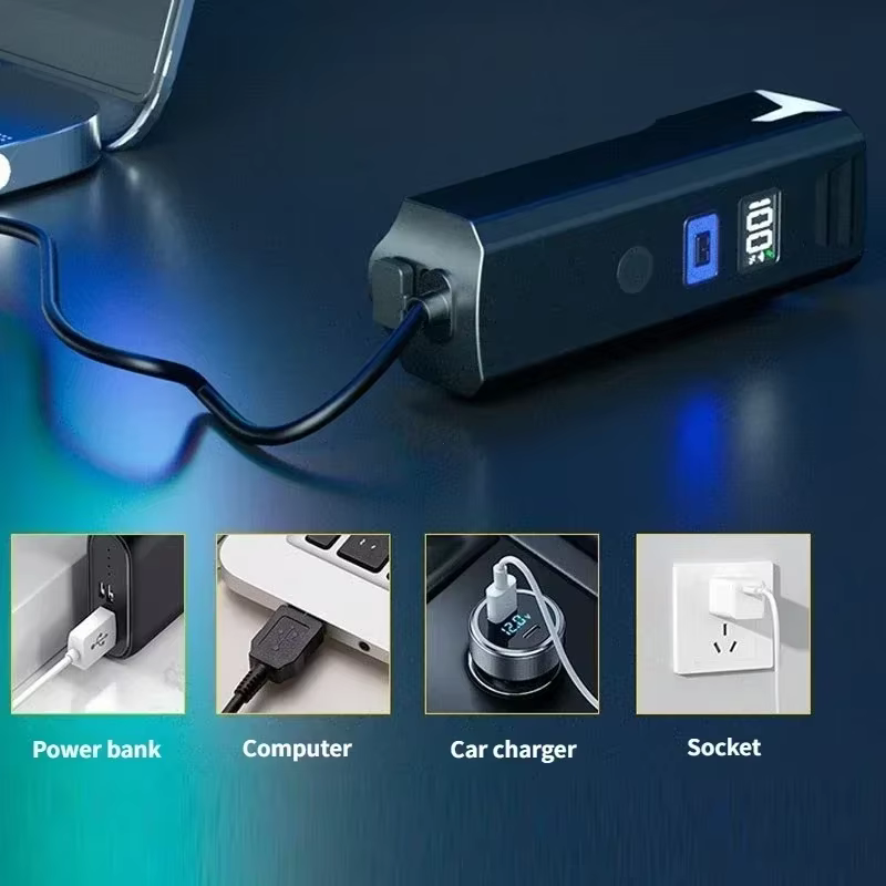 Phare de vélo 3000 lumens avec batterie externe 2000mAh