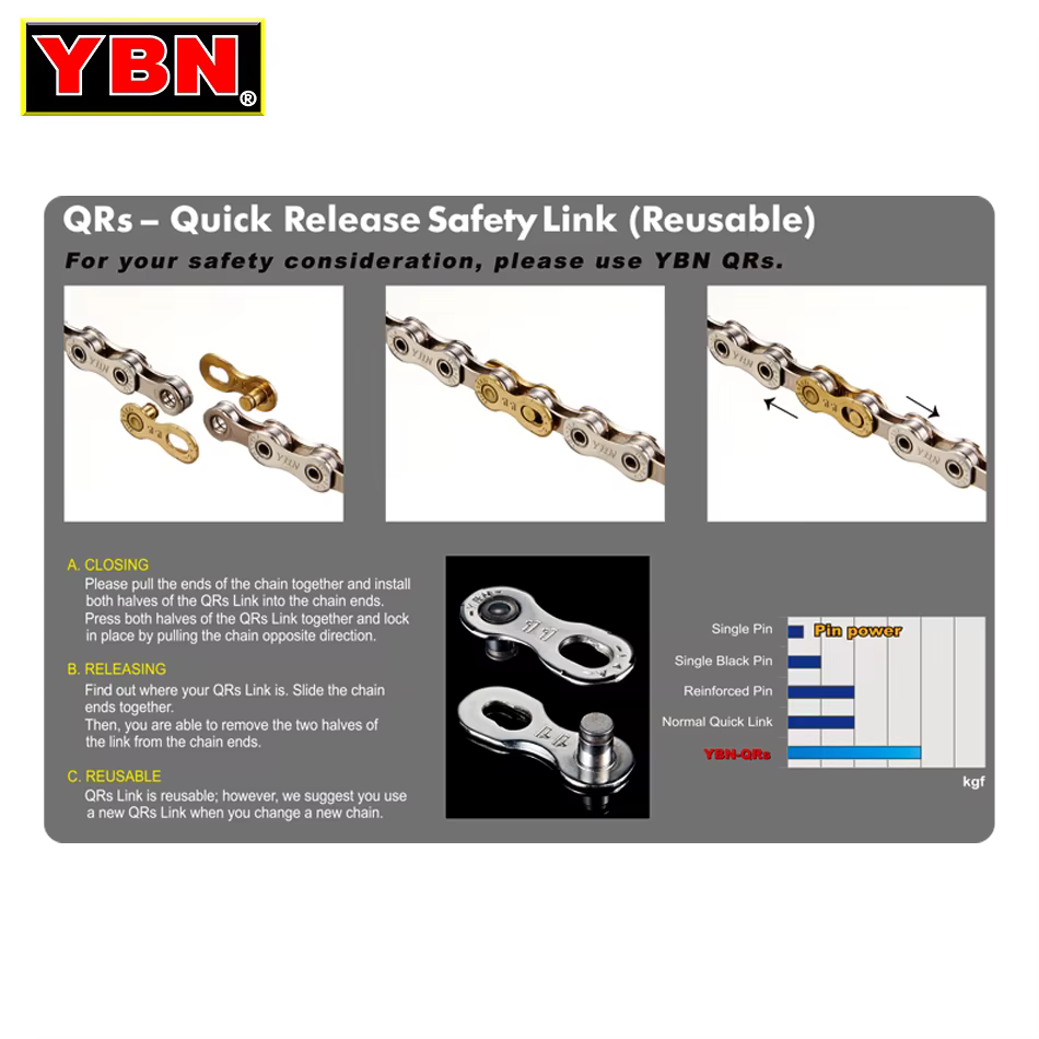YBouches-Connecteur rapide JOQuick Link pour vélo de montagne