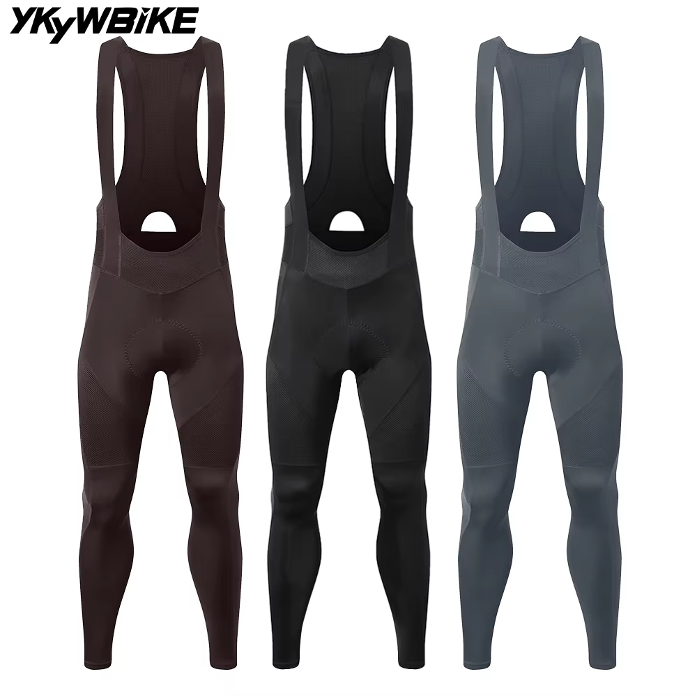 Pantalon de cyclisme long à bretelles YKYWBIKE pour homme – Printemps/Automne