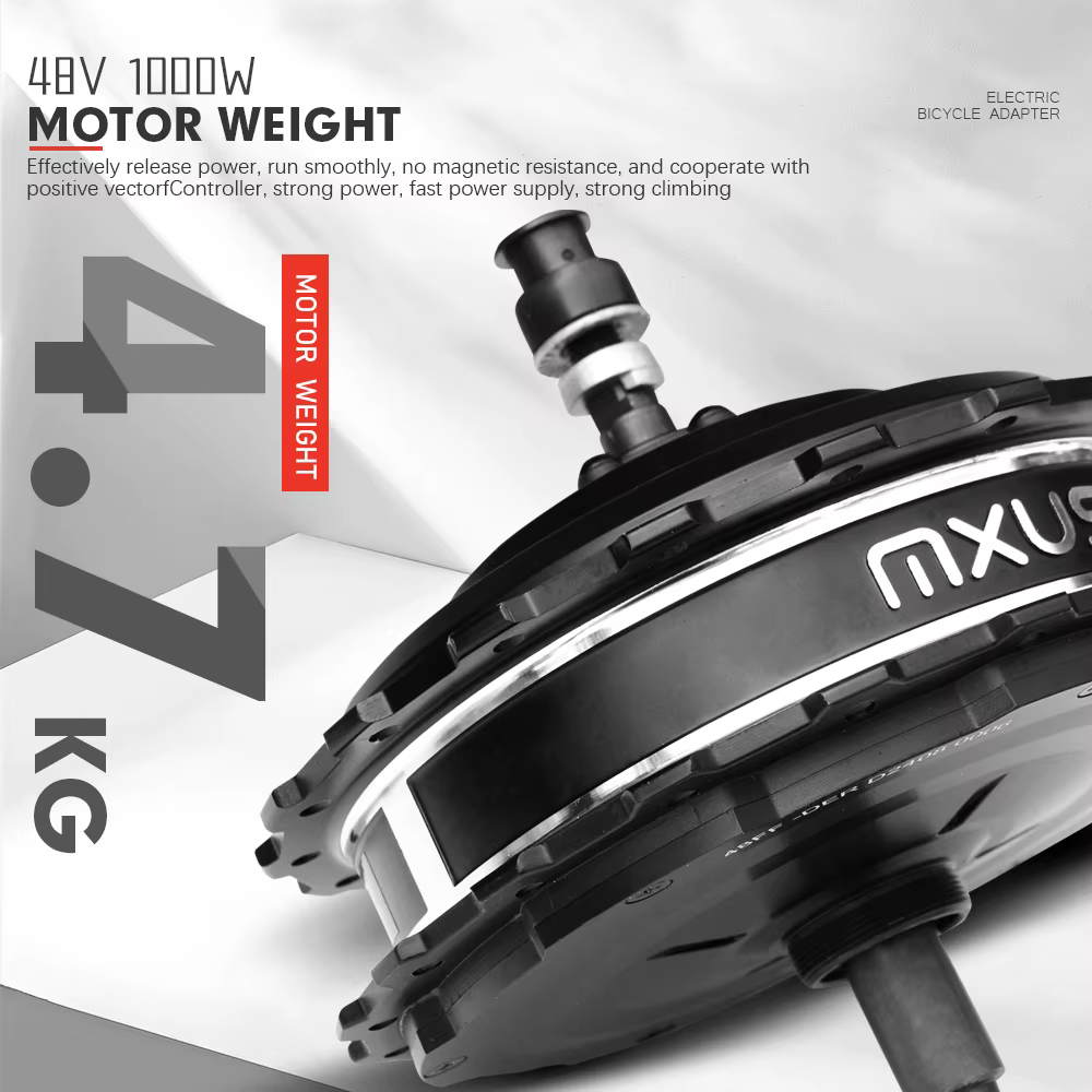 MXUS marque Ebike moteur GDR-19 48V 1000W haute vitesse sans brosse engrenage moyeu