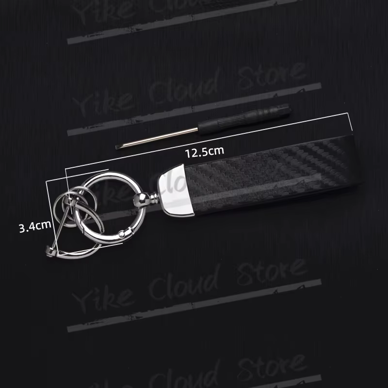 Ultra HD Printed For Polaris RZR RS1 XP PRO R Sport Logo Carbon Fiber Textured Leather Keychain Motorcycle Keychain Accessories