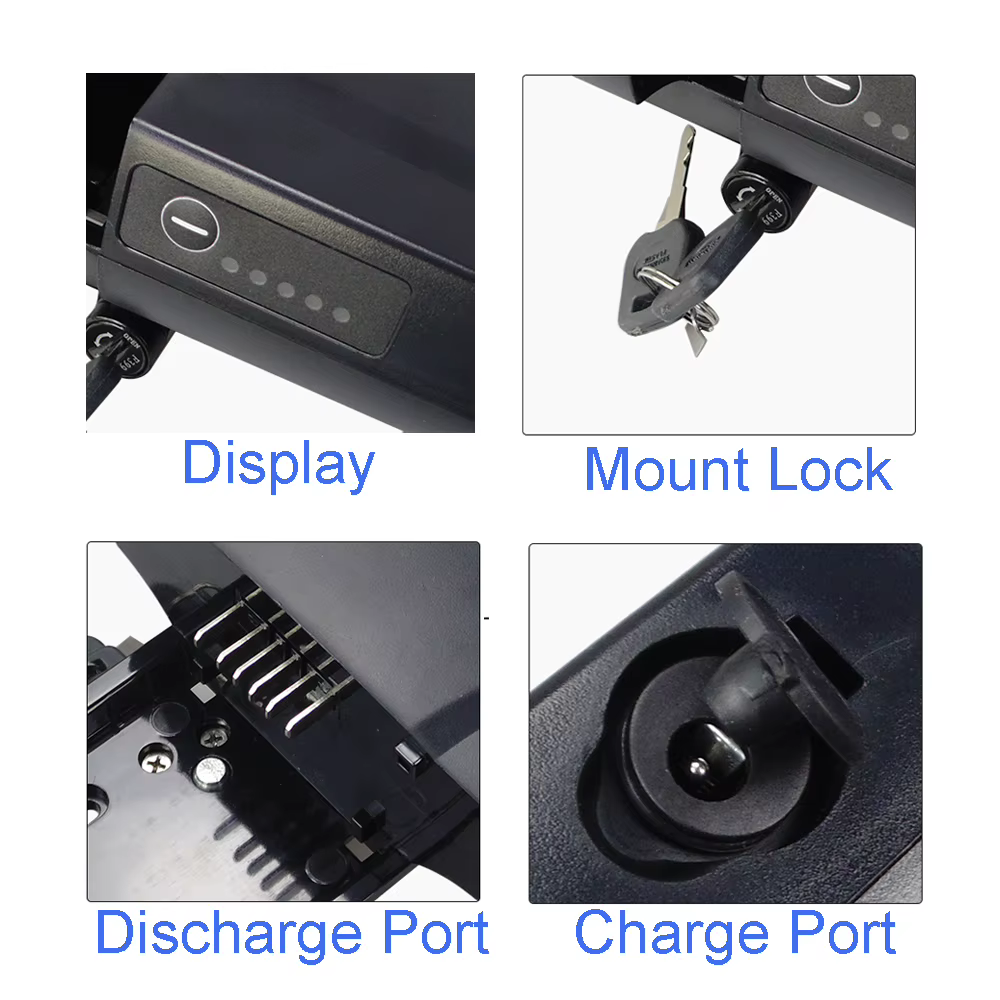 Batterie de vélo de ville de support arrière Li-ion 36V 10.4AH 12.8AH 14AH pour remplacer Phylion XH370-13J Wall-ES