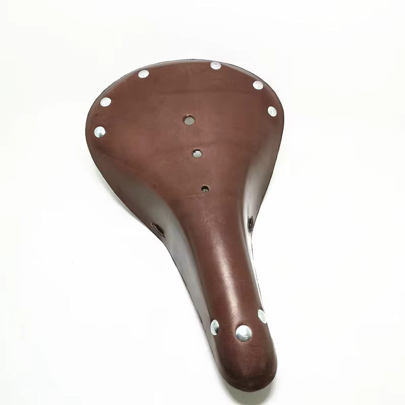 Selle de vélo vintage classique en cuir de vachette